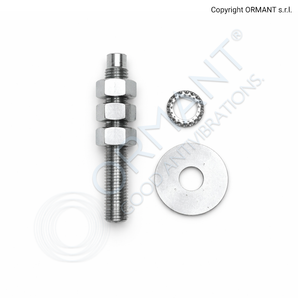 7513 Bolt M20/M20 L=135 + Set Nuts and Washers WHITE ZINCKED
